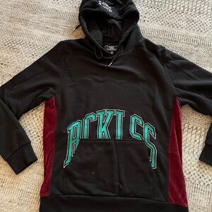 Young & Reckless Black and Burgundy Men's Hoodie